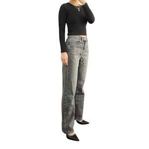 BDG Gray Cowboy Straight Leg Jeans Size 28”